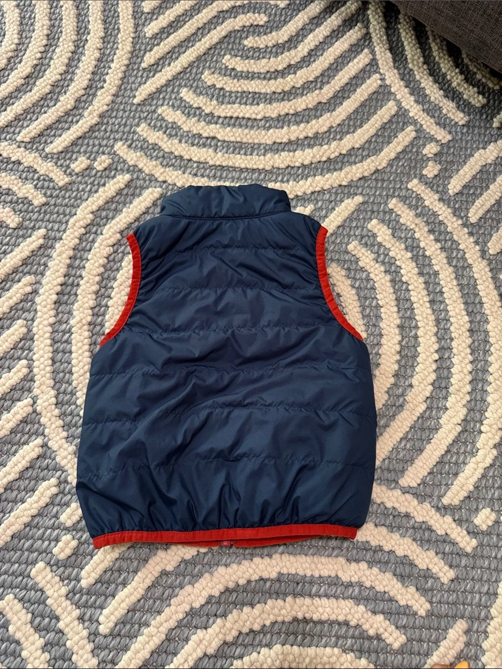 REI Co-op Kids 2T Down Puffer Vest Navy Orange Outdoor Gorpcore